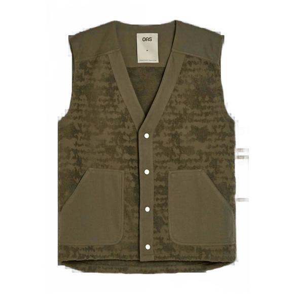 NEW OAS men's lagoon cadet terry vest in morel
